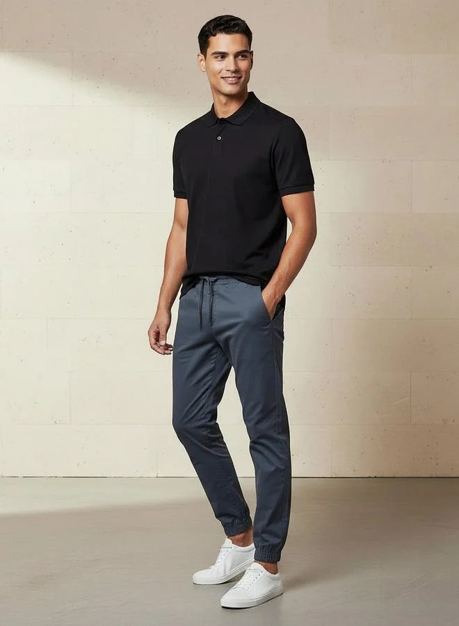 Splash FAV Men Short Sleeves Textured Polo T-shirt